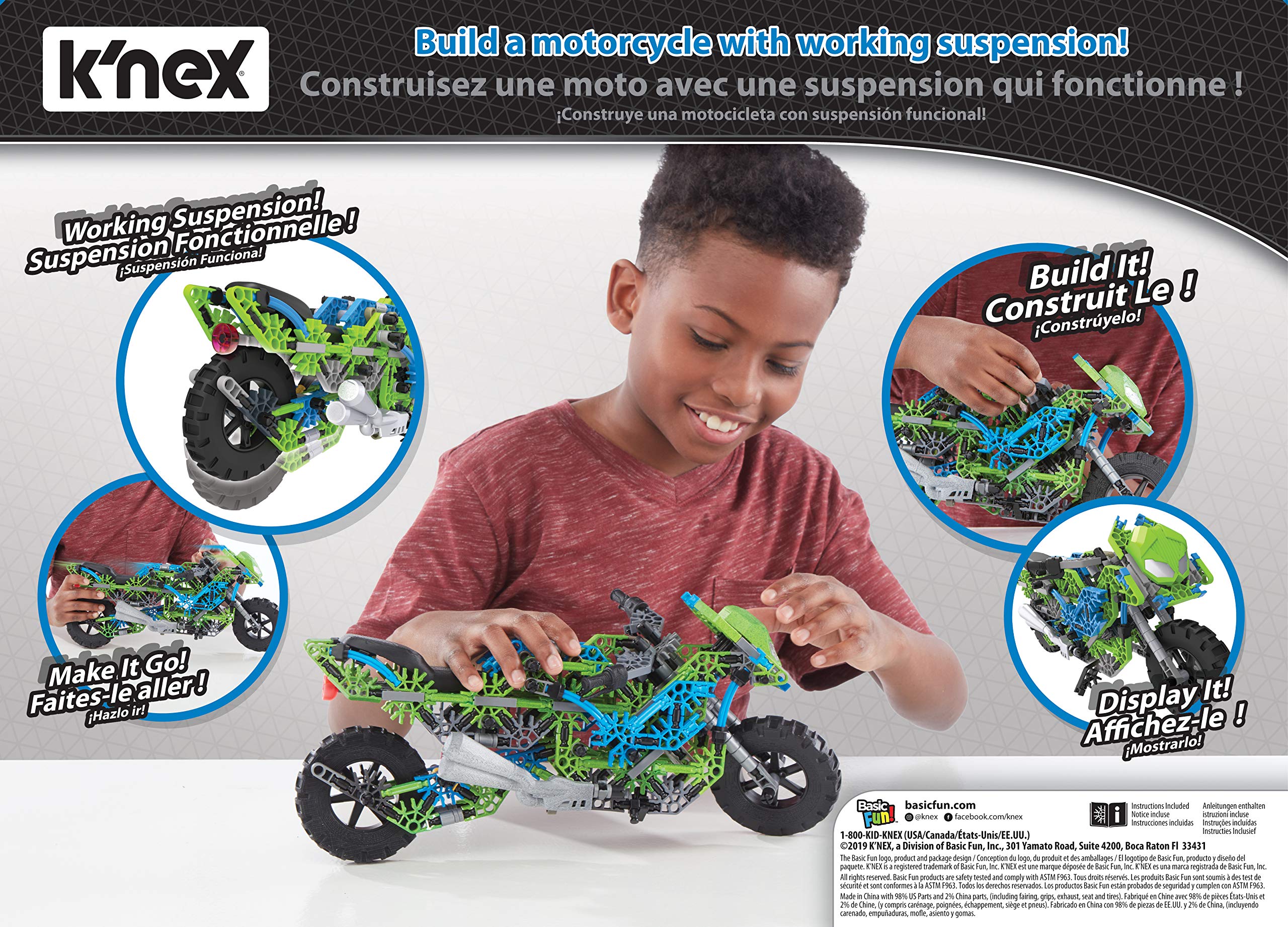 Amazon.com: K'NEX - Mega Motorcycle Building Set ‚ 456 Pieces